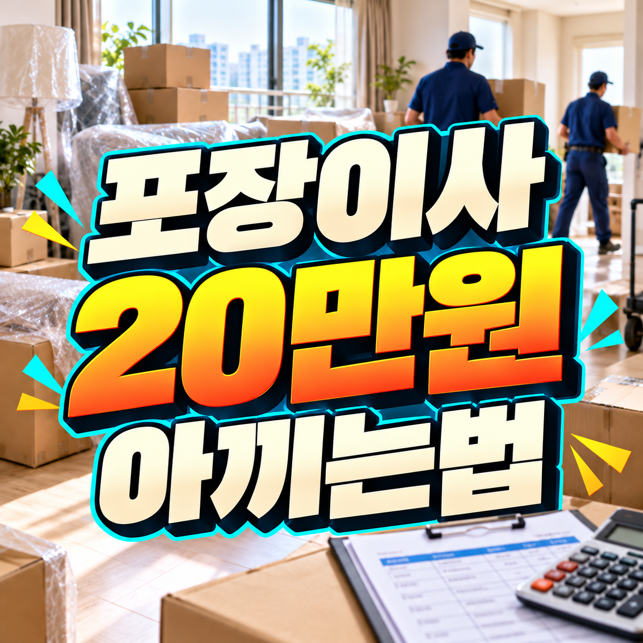 부산 금정구 포장이사 비용 20만원 아끼는 법